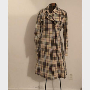 Burberry Nova Check double breasted trench coat